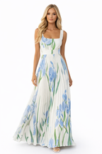 Cinty - Woman Sleeveless Chiffon Summer Maxi Dress-Maxi Dress - AS - Womens - Dresses-Lyrasue-Light blue-XS-Lyrasue