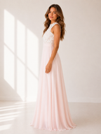 Aurelia - Women's High Neck Lace Wedding Guest Maxi Dress-Dress-Lyrasue-Lyrasue