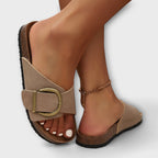 Calista - Women's Comfort Buckle Slide Sandals-Women Shoes Sandals-Lyrasue-Lyrasue