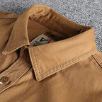 Denvy - Men's Utility Overshirt with Chest Pockets-Men Shirts Casual_shirts-Lyrasue-Lyrasue