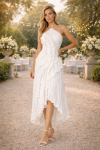 Orla - Woman Sleeveless Halter Backless Ruffle Maxi Wedding Guest Dress-Lyrasue-Lyrasue