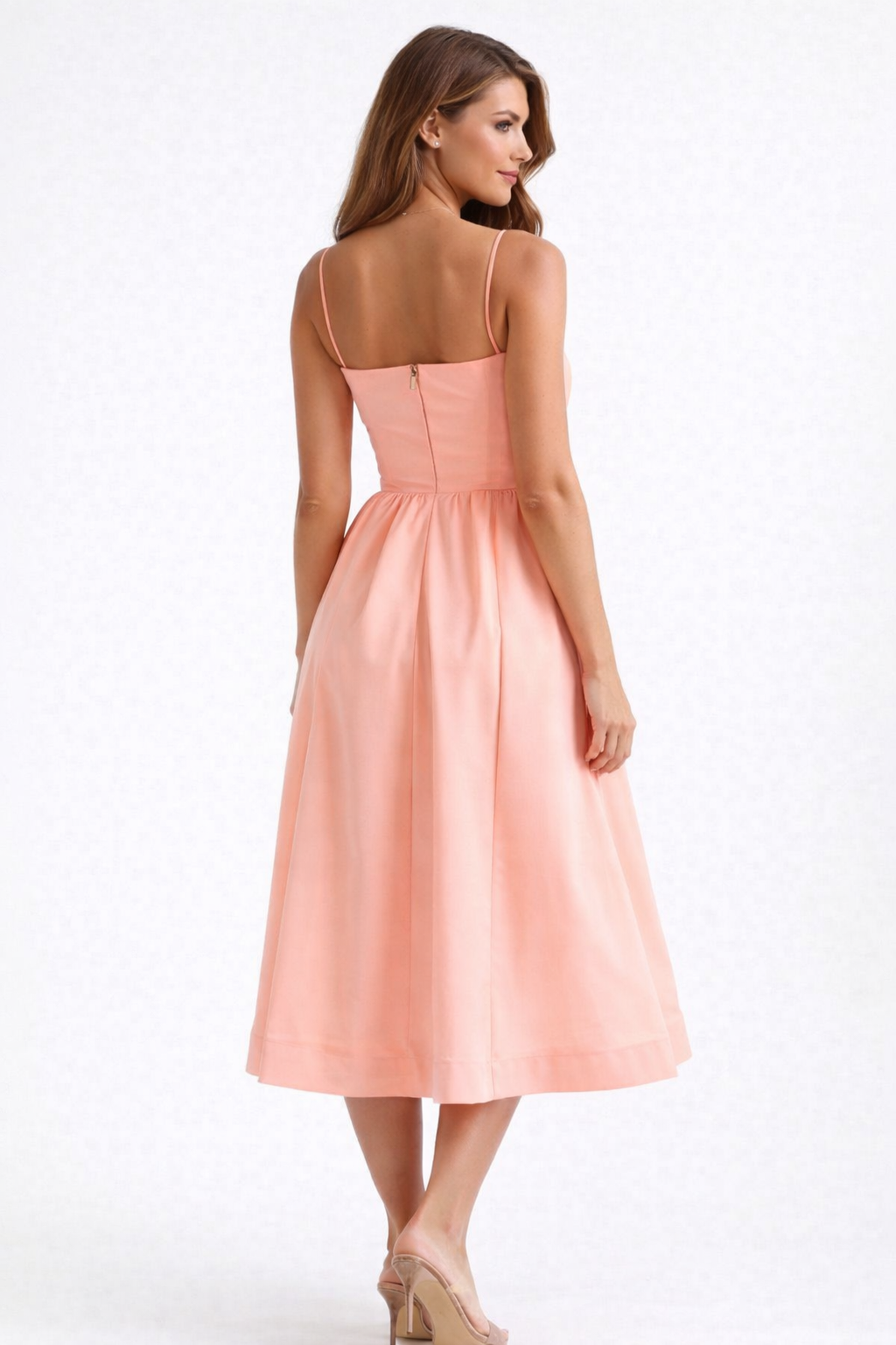 Kate – Women Flowing Midi Dress Lightweight Summer Occasion Dress-Women's Dresses-Lyrasue-Lyrasue