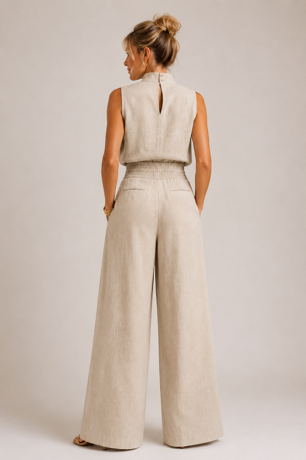 Lennox - Women's High Neck Tailored Jumpsuit-Set-Lyrasue-Lyrasue