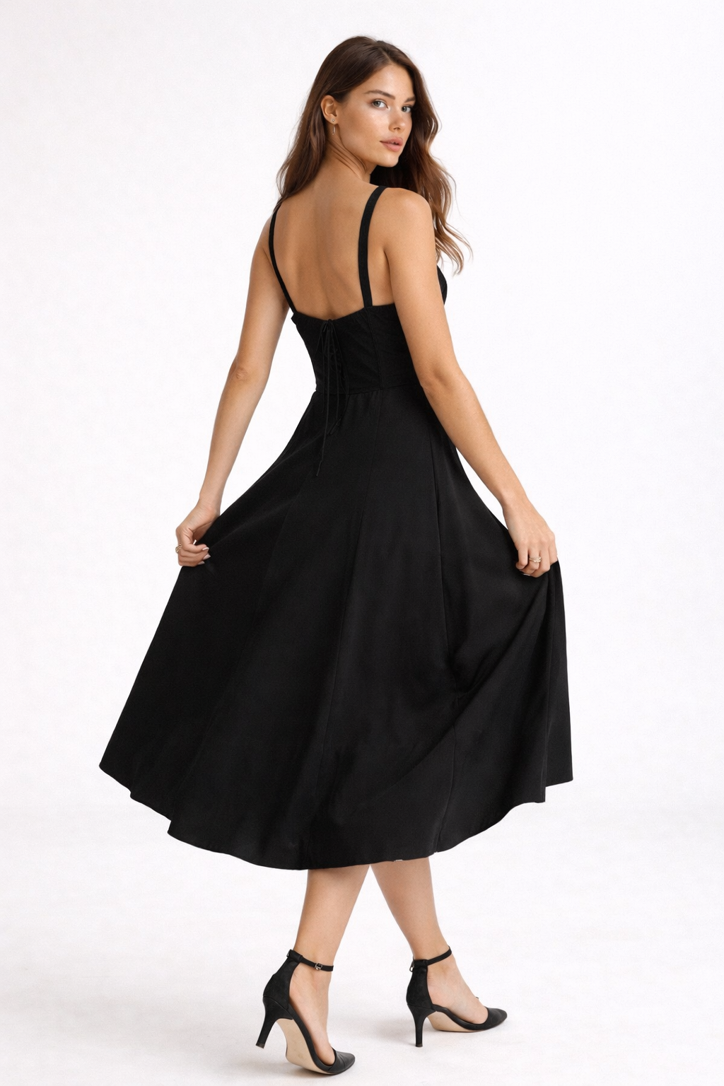 Liana Corset Midi Dress - Woman Wedding Guest Dress-Midi Dresses-Lyrasue-Lyrasue