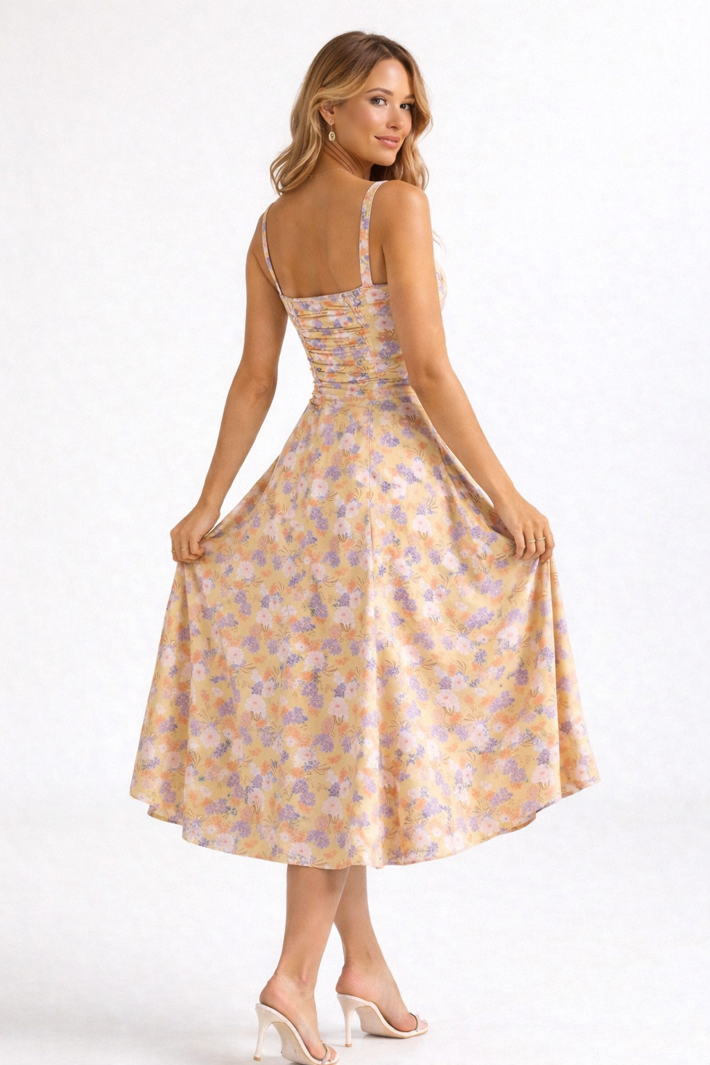 Liana Corset Midi Dress - Woman Wedding Guest Dress-Midi Dresses-Lyrasue-Lyrasue