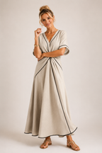 Maisee - Women's Twist Front Maxi Dress-SS - Womens - Dresses-Lyrasue-Lyrasue